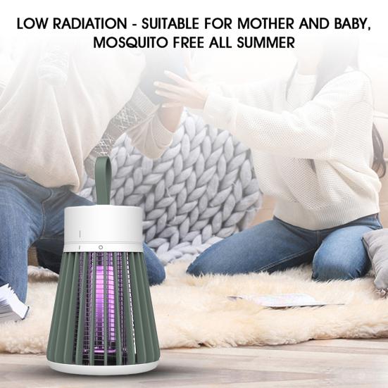 Mosquito Killing Lamp Electric Insect Extermination Device 6 Hours Battery Life USB Charging Camping Tent Fly Killing Trap