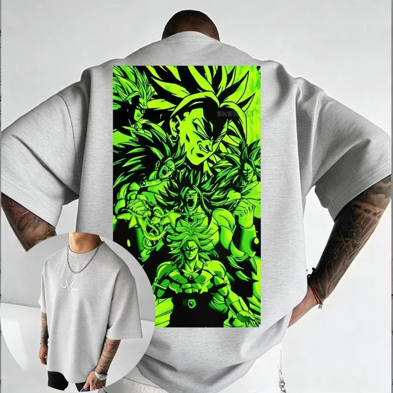 2026 Dragon Ball Unisex Summer Cotton Tshirt New Anime Broli Co Printed Harajuku Trendy Loose Casual Y2K Parentchild Top