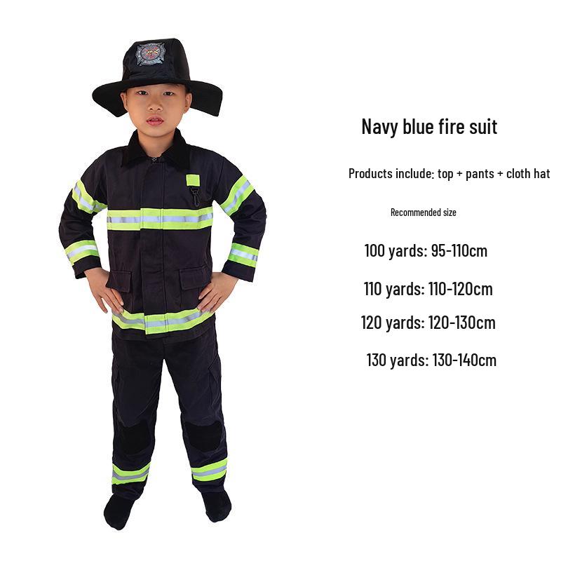 Costume da Pompiere per Bambini per Palcoscenico e Cosplay – Outfit Professionale per Gioco di Ruolo