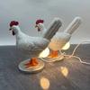 Yousheng Chicken Egg Lamp Funny Chicken Butt Night Light with Egg Resin LED Hem Lamp for Easter Christmas Home Bedroom Decor