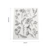 Flower Series Clear Stamp Transparent Stamp Seal Flower-Leaves Stamp Seal for DIY Card Making Scrapbook Decorations
