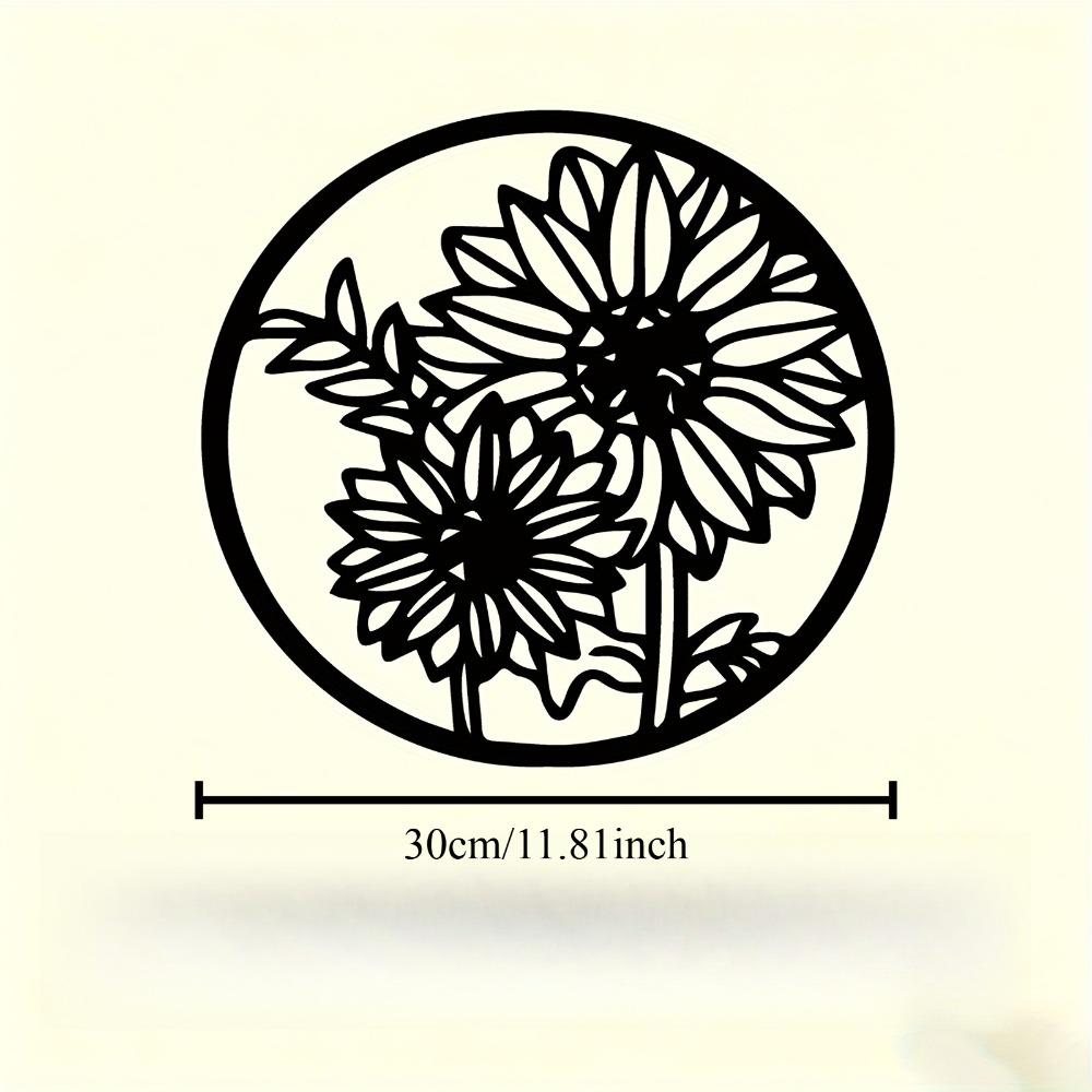 Metal Wall Art Sunflower Sculpture Mural Gift for Nature Lovers Rustproof Outdoor Garden Decor