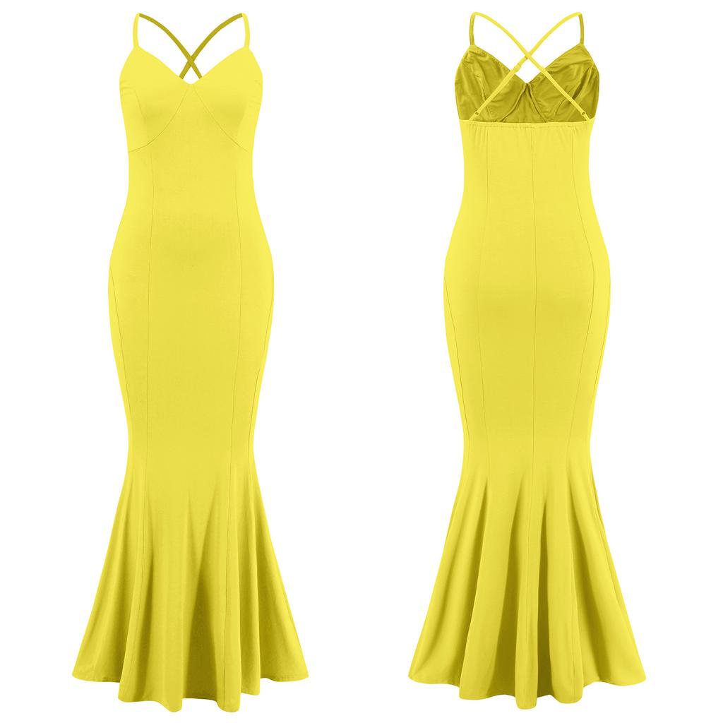 Women Floral Beach Vacation Bodycon Streetwear Maxi Dress Summer Clothes Fishtail Skirt