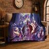 3D R-Resident Evil Leon Game Cartoon Flannel Blanket Soft Warm Throw Blanket for Bedroom Living Room Bed Travel Camping Picnic