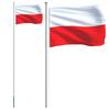 Vidaxl Polish Flag with Mast, 6.23 M, Aluminum