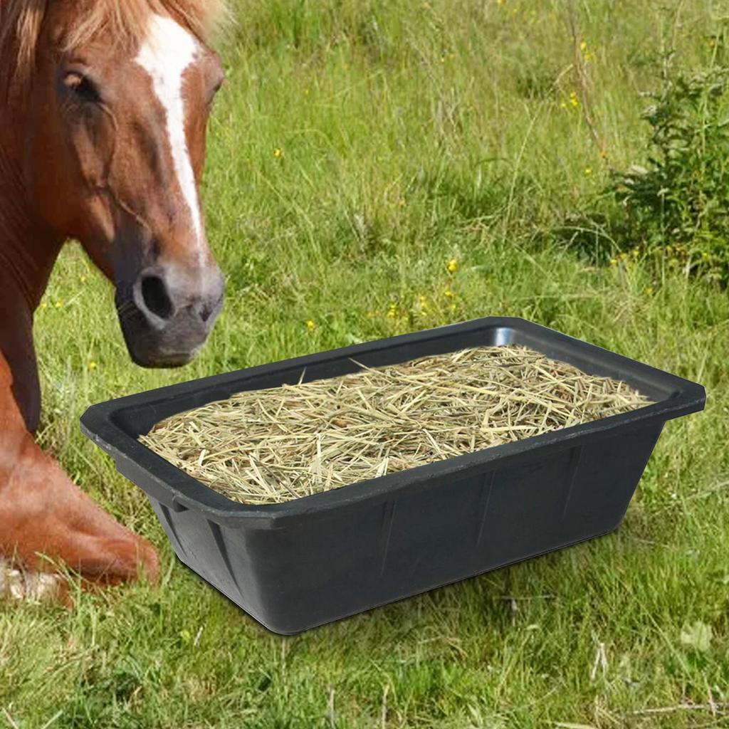 Horse Water Trough 10L Heavy Duty Water Troughs For Livestock Feeding Rubber Pan Bucket Pet Supplies For Chicken Goat Animal