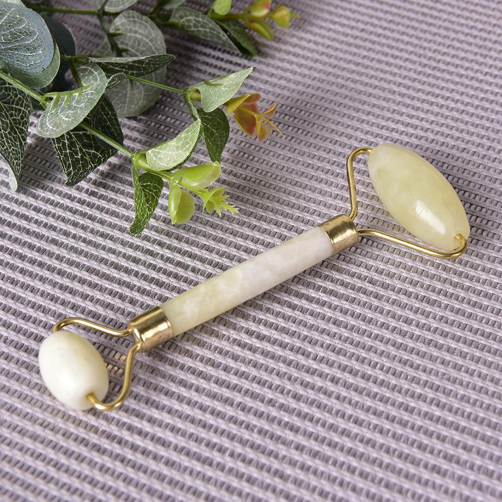 Jade Stone Needle Derma Face Arms Neck Massage Roller Ancient Face Body SPA Massage Roller Facial Massager Jade Beauty Tool 1pc