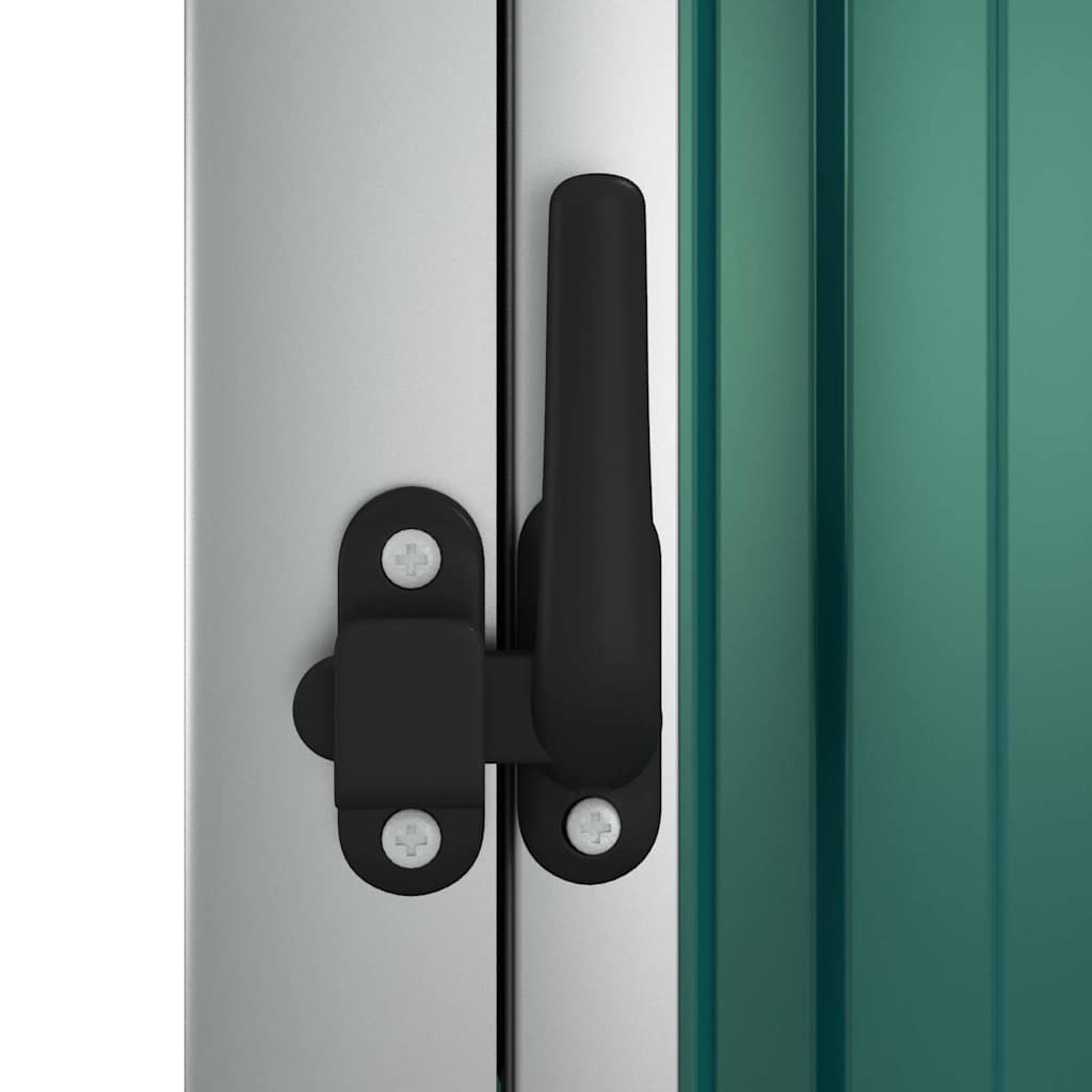 Vidaxl Garden Shed, Green, 88X89X161 Cm, Galvanized Steel