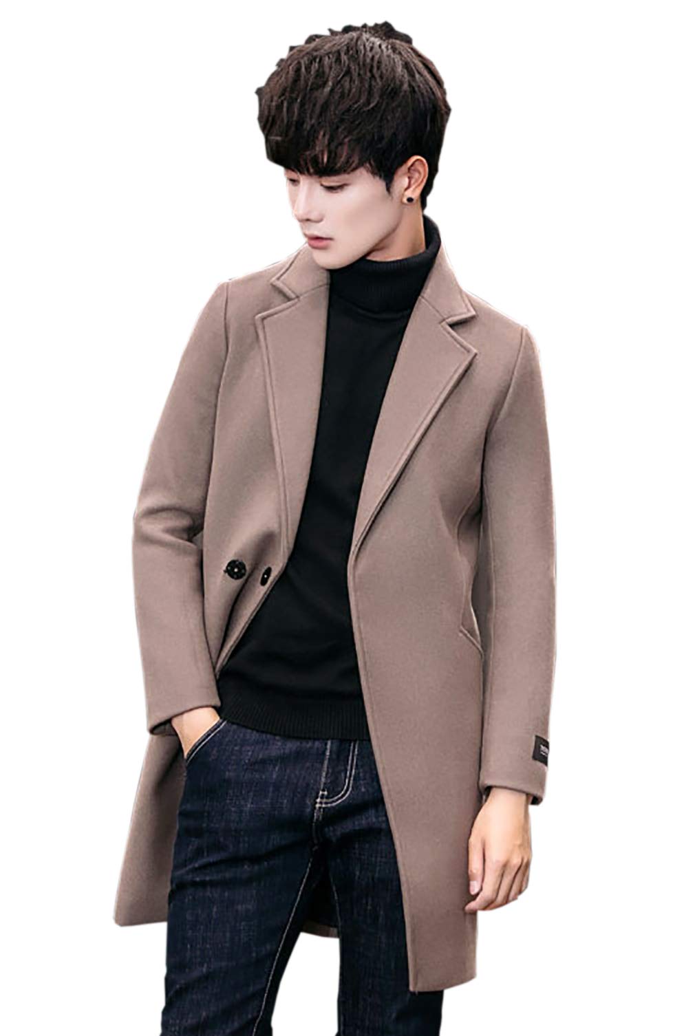 

Мужское пальто Честерфилд, Длинное пальто, Деловая куртка, Ткань Мелтон, Красивый силуэт, MA05 (Размер 15. Светло-коричневый, размер 2XL)