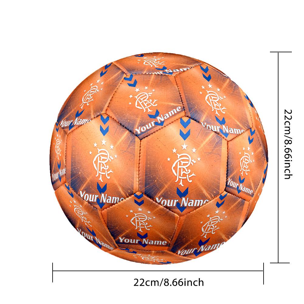 Size 5 Football Custom Name Text, Outdoor Training Soccer BallRangers FC