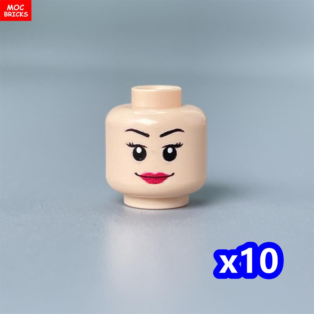 Custom Build Bricks Printed Head Face Expression 4cm Action Figure Body Part DIY Educational Toy Creating Bricks Toysets Ideal For Youngsters Gift