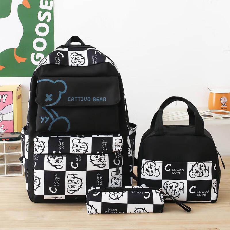 Sai Er Na Girls Primary School Backpack 3-Piece Set Large Capacity