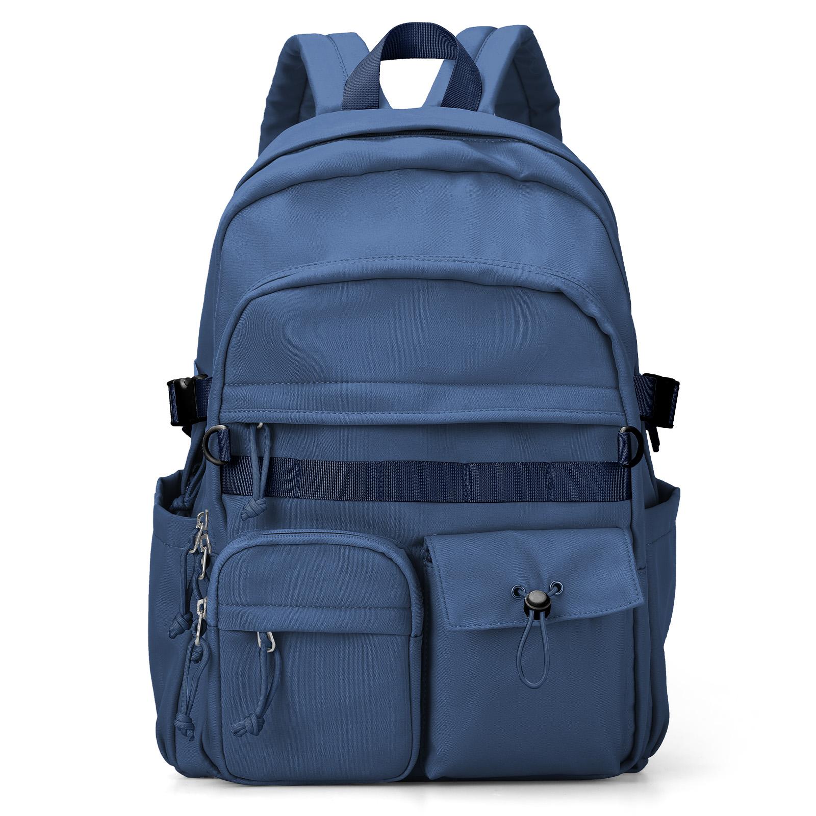 

Школьный рюкзак для девочки, детские сумки для книг, женский повседневный рюкзак для активного отдыха, водонепроницаемый рюкзак с несколькими карманами, дорожная сумка для ноутбука синий