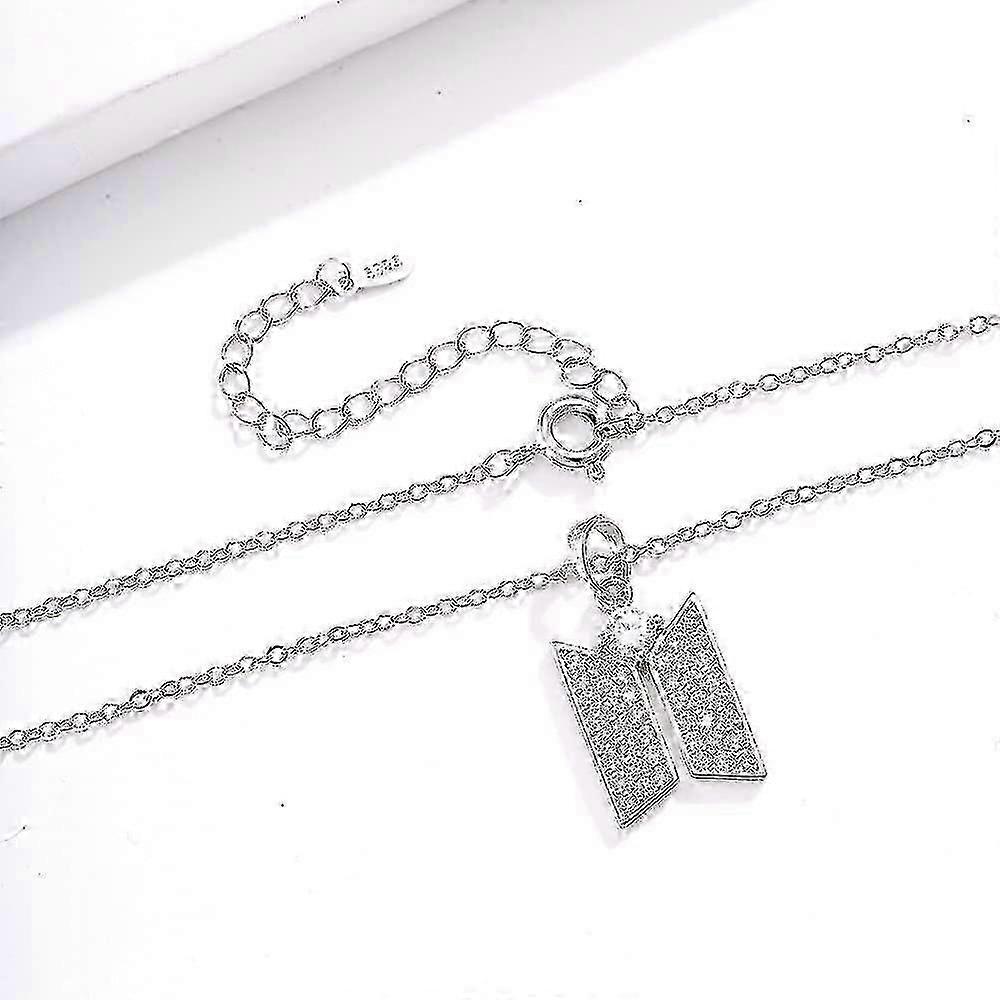 BTS Army Necklace Pendant - Kpop Bangtan Boys Cubic Zirconia Jewelry Gift for Women Girls Fans Style-01