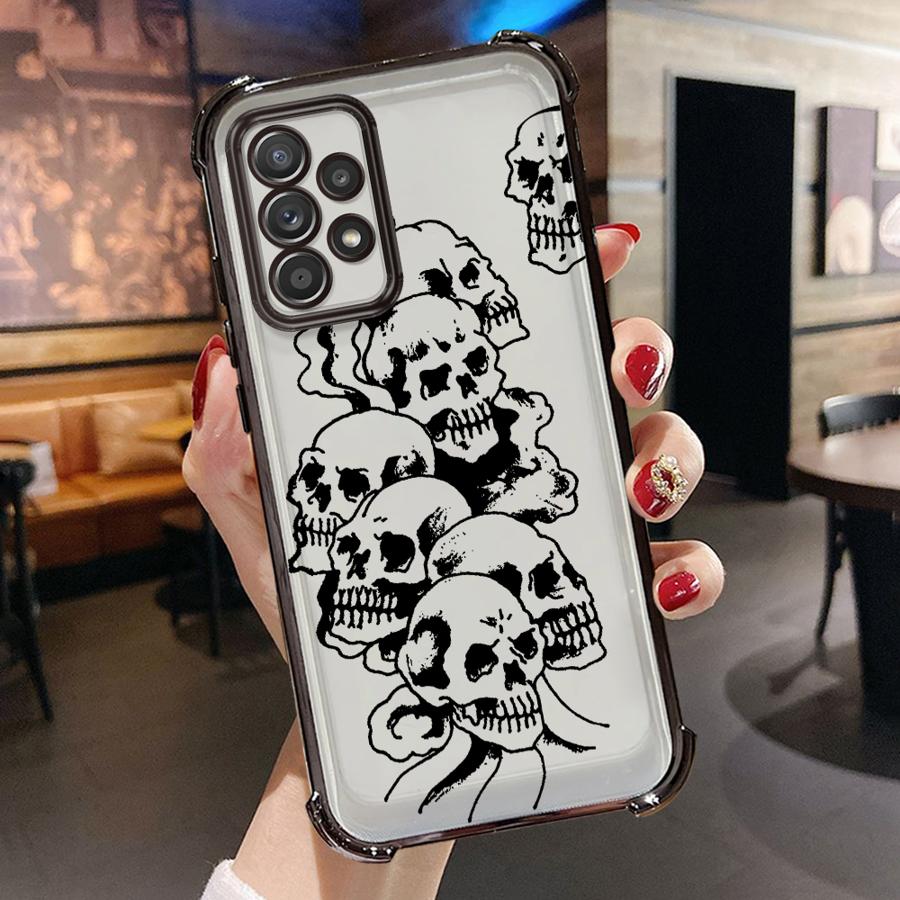 Totenkopf Cool Weiche Hülle für Samsung Galaxy A24 A16 A33 A21s A15 A26 A13 A25 A35 A36 A52 A17