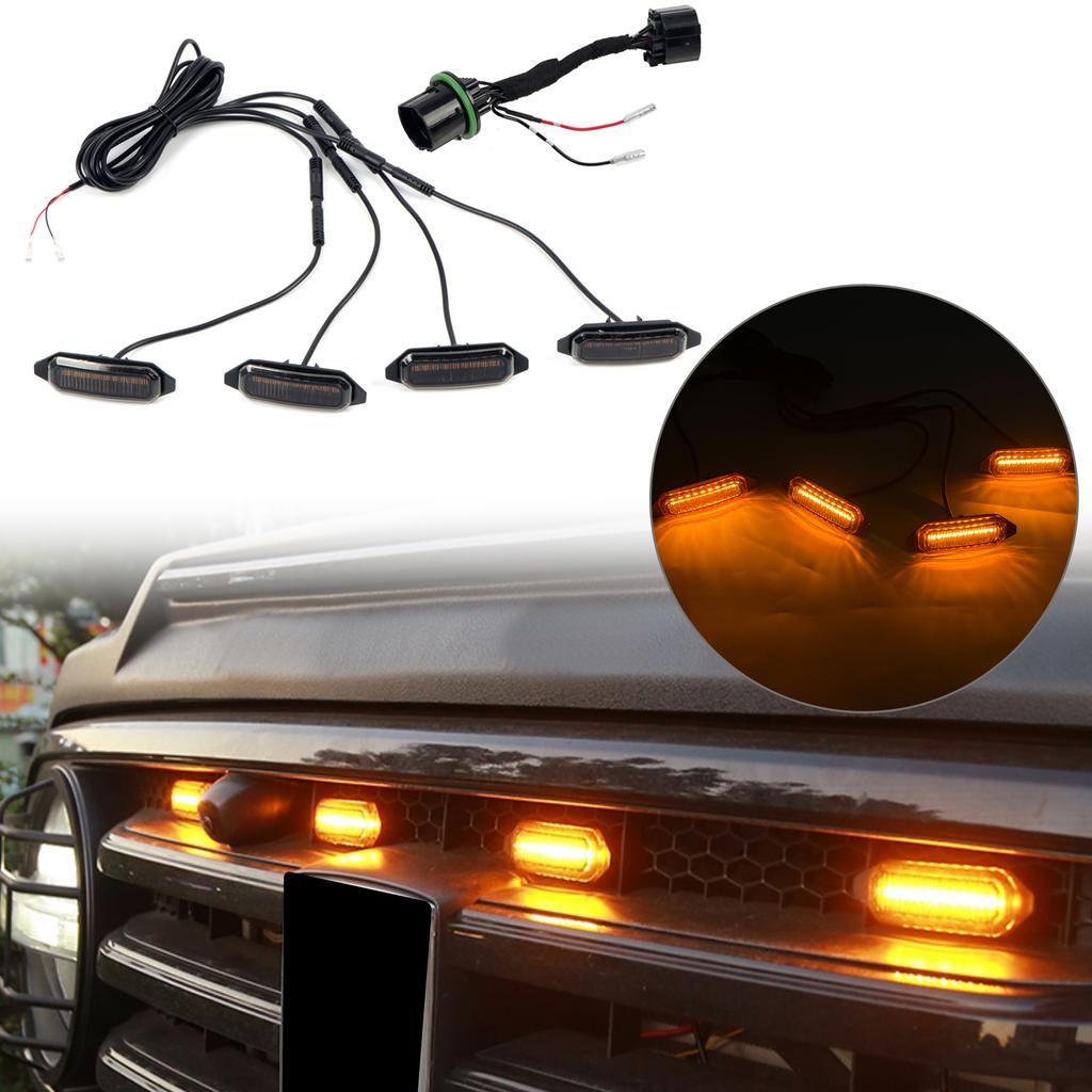 For GWM WEY Tank 300 Tank300    2024 Car Accessories Lampjes Voor Midden Midden Grille Grid Led Licht ABS