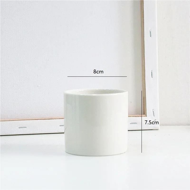 Nordic Ceramic Iron Art Marble Vase Pattern Rose Gold Green Table Plant Pot For Home Office Vases Decor Succulent Flower Pot