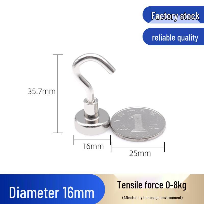Strong Neodymium Magnet Hook - Punch-Free Refrigerator Fixer