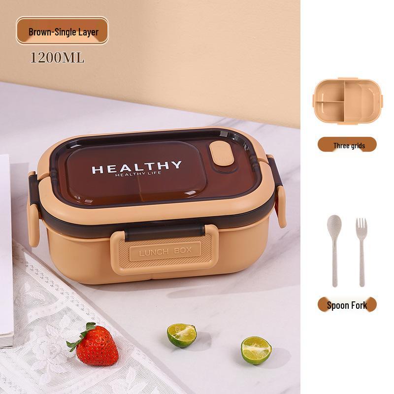 Zesílený PP Bento obědový box s nádobkou na omáčku pro studenty a kancelářské pracovníky, vhodný do mikrovlnné trouby