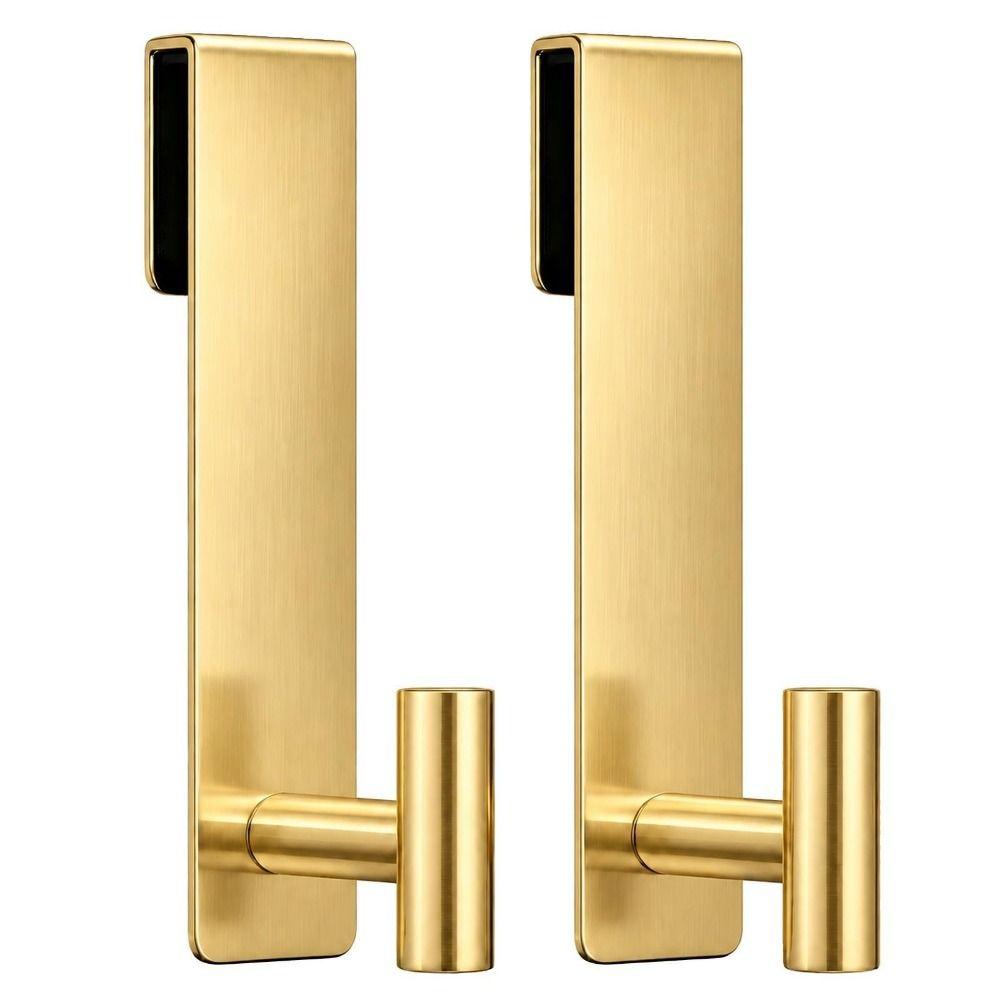 2Pcs Soft Cushion Towels Hooks Up To 10mm Thick Robe Hanger Widened Glass Door Hanger Bathroom