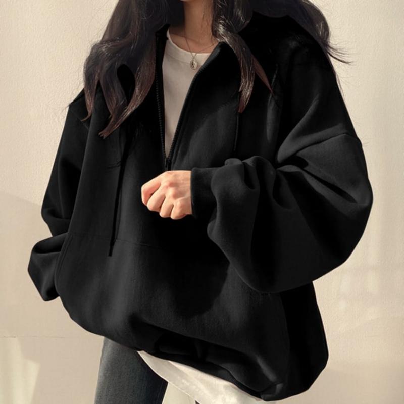 Navava Women Casual Loose Fit Long Sleeve Hoodie Sweatshirt Nt2160