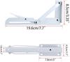 2-Pack Brushed Stainless Steel 8-18 Inch Adjustable Folding Angle Bracket – Heavy-Duty Wall-Mounted Shelf Support Triangle
