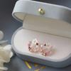 Fashion Exquisite Stereo Flower Butterfly Zircon Pearl Earrings Sweet Personality Garland Stud Earrings for Women Jewellery Gift