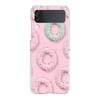Floating Liquid candy mural Phone Case For Samsung Galaxy Z Flip 3 4 5 Hard Folding Clear PC For Samsung Z Flip 6 Back Cover