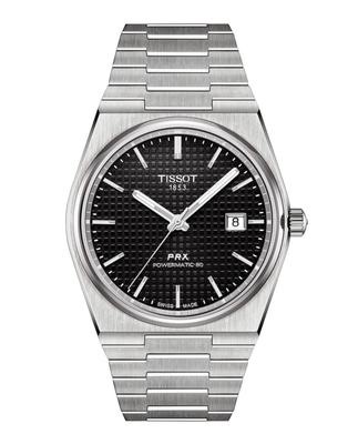 Tissot PRX Powermatic 80 Herreur med Sort Urskive og Lænke (T1374071105100) [Officiel Import]