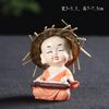 Creative and cute ceramic purple sand tea pet decorations, flower pots, tea ceremony, car mounted Zen decorations Artificial