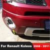 For Renault Koleos 2008 2009 2010 Chrome Car Accessories Front Rear Fog Light Lamp Cover Trim Foglight Foglamp Bezel Trims
