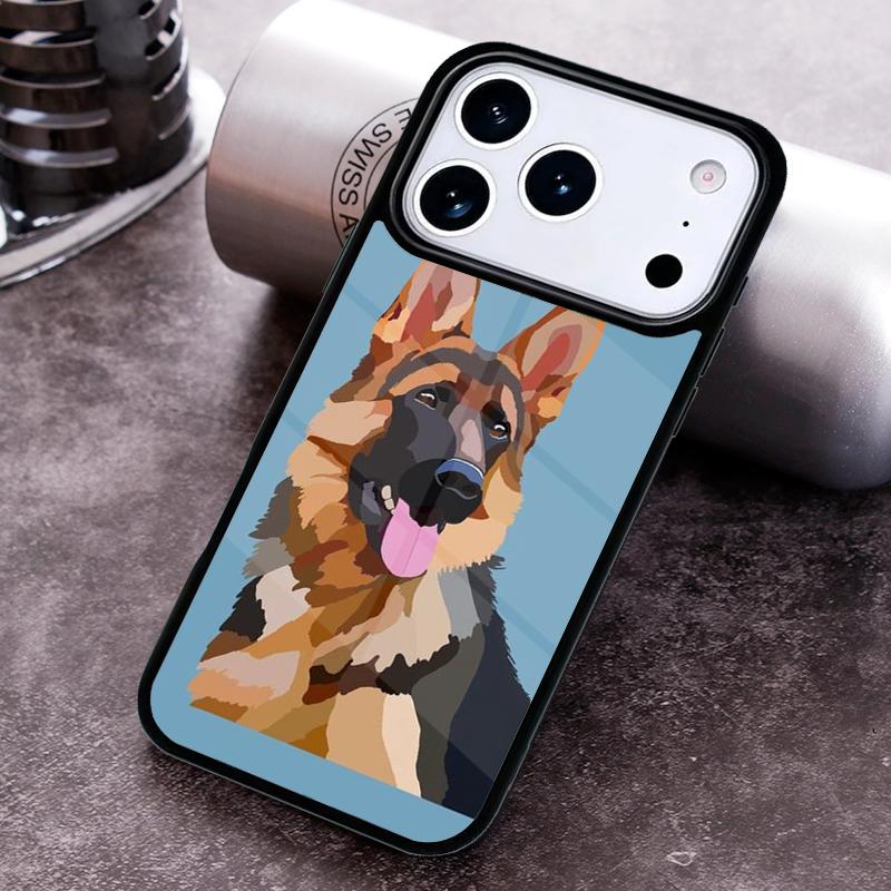 

Cartoon German Shepherd Dog Phone Case For iPhone 17 16 15 14 13 12 11 Pro Max Plus 17Air Soft Silicone Cover iPhone 16 Plus
