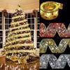 Christmas Decoration LED Ribbon Fairy Lights Christmas Tree Ornaments for Home 2024 DIY Bows Light String Navidad New Year 2025