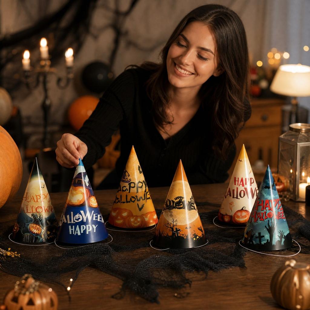 Halloween Party Hats for Kids Adults, Dance Party Decorations, Fun Costume Accessories