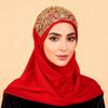 Long Islamic Turban Silk Women Headscarf Fashion Sequin Wraps Shawl  Female