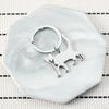 Minimalist Black Cat Stainless Steel Keychain Simple Fashion Design Stylish Couple Keyring Practical Daily Bag Pendant