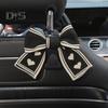 1/2Pcs Car Headrest Hooks Purse Bag Hangers Universal Easy Installation Cute Bow Design Storage Hooks Auto Interior Decor