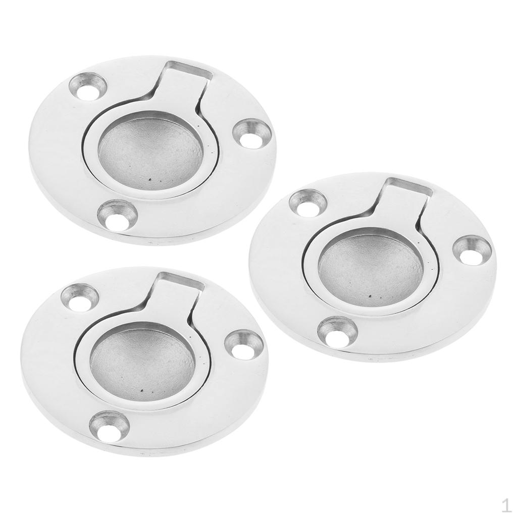 

3Pcs Stainless Steel 316 Marine Boat Flush Handle 50mm