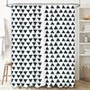 Classic Triangle Pattern Shower Curtain White Waterproof Bath Decoration Home Decor 180x240cm