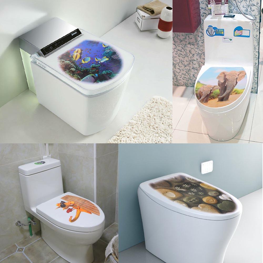 Waterproof Removable Home WC Cover Decals Closestool  Decor Toilet  Sticker Toilet Seat Sticker