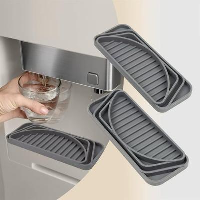 Silicone Drip Tray Mat Universal Spill-Proof & Non-Slip Coffee Machine Tray Refrigerator Water Tray
