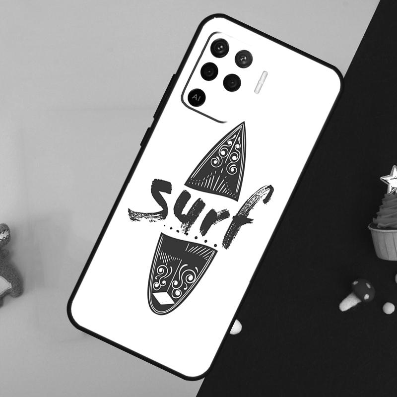 Surfing Wave For OPPO A57S A53S A54S A98 A78 A58 A79 A15 A17 A77 A16 A76 A96 A52 A72 A5 A9 A94 A74 Case