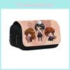 Cartoon Pattern Double Layer Stationery Storage Bag For Students And School Supplies