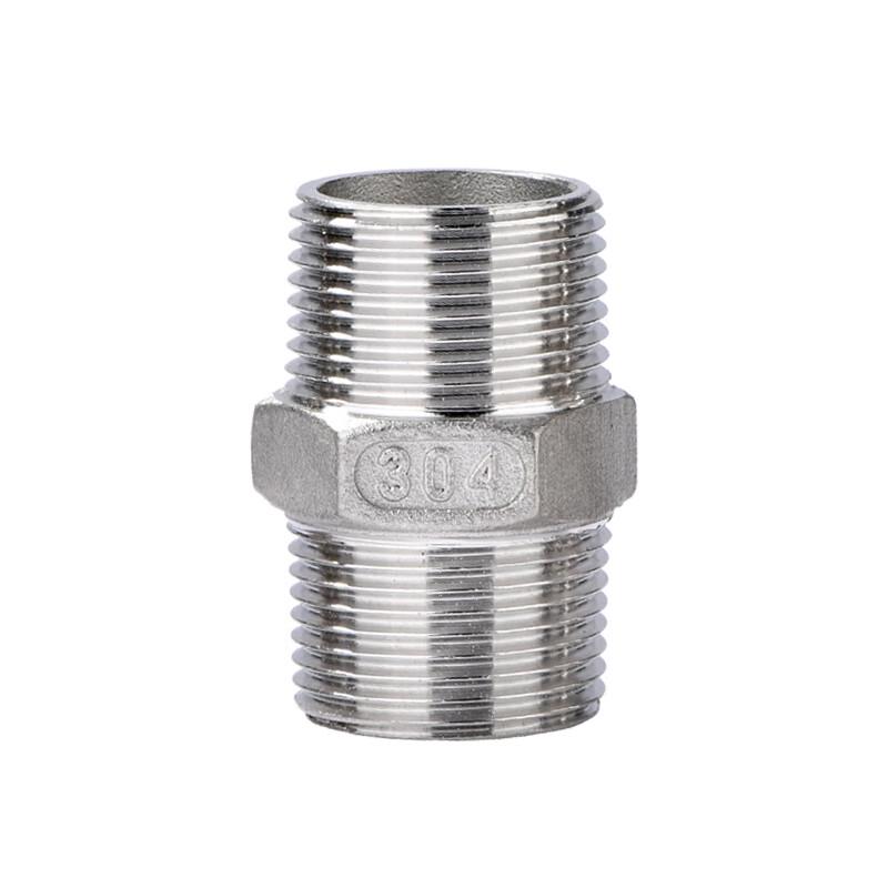 Stainless Steel Double External Thread Pipe Fitting