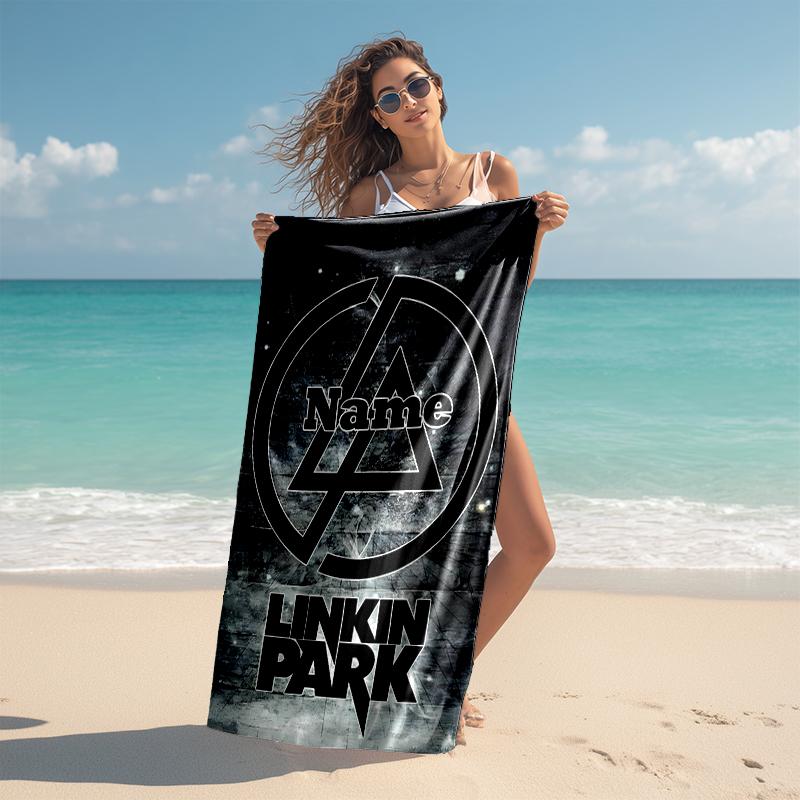 Personalized Customized Proof Beach Towel with Linkin Park Pattern - Soft, Absorbent,quick-drying,perfect Swimming,camping&bathing