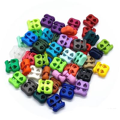 Hole Multi-colors Stopper Cord Lock Apparel Shoelace Buckle Bean Toggle Clip Sportswear Accessories