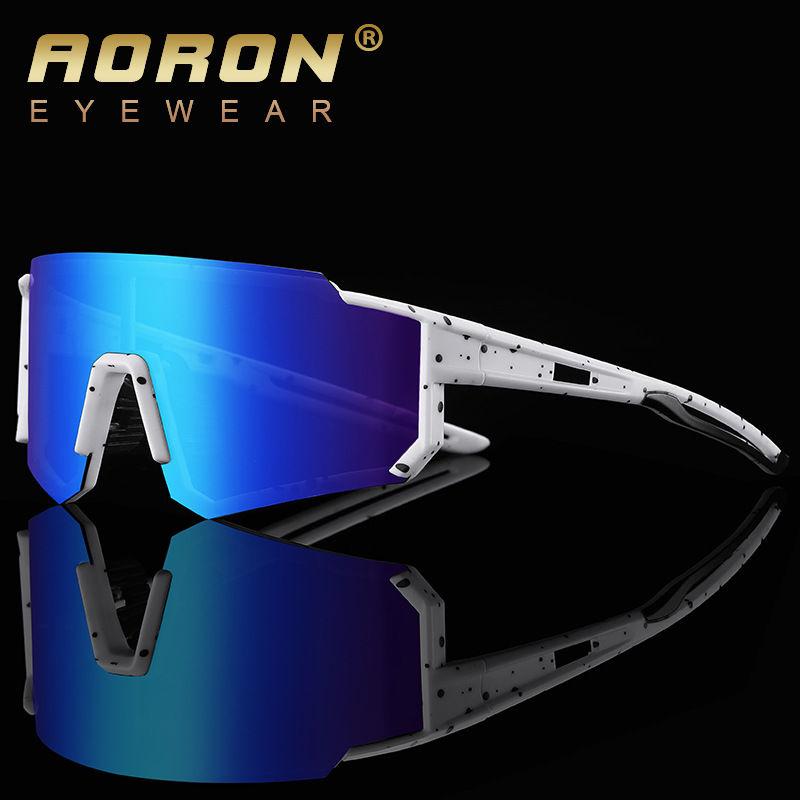 AORON Big Lens Cycling Sunglasses Outdoor Fashion Sport Driving Skiing Glasses for Men Women Polarized Sunglasses