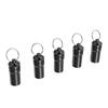 5 Pcs   Keychain Tablets Holder Water Proof Small Tablets   Case Container with  Ed Lid Aluminum Alloy 0.87x2.05in