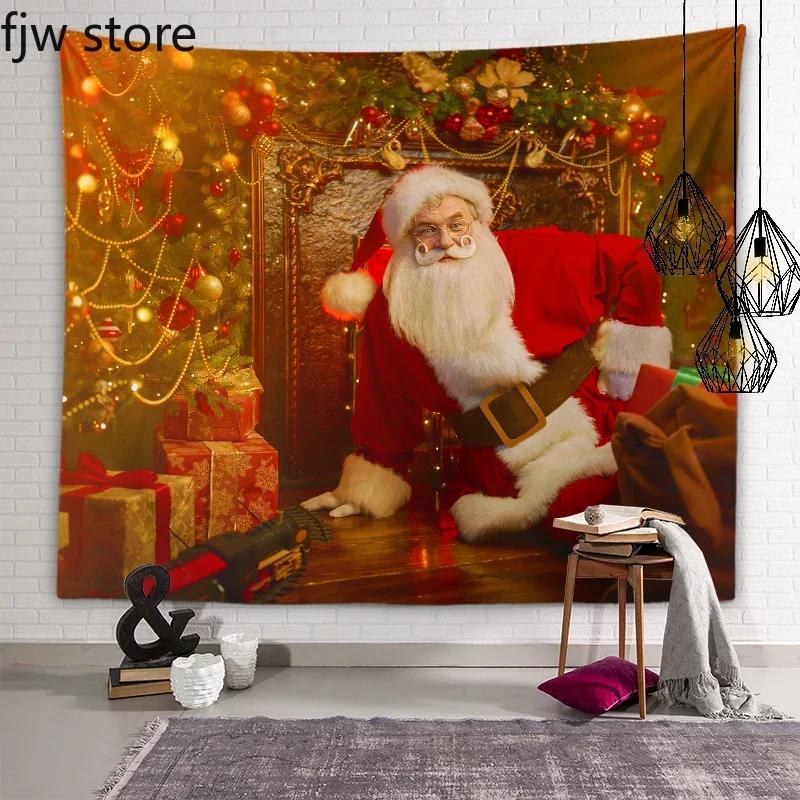 Santa Claus Tapestry Christmas New Year Wall Art Decor  Dorm Room  Bedroom Living  Home    Gift