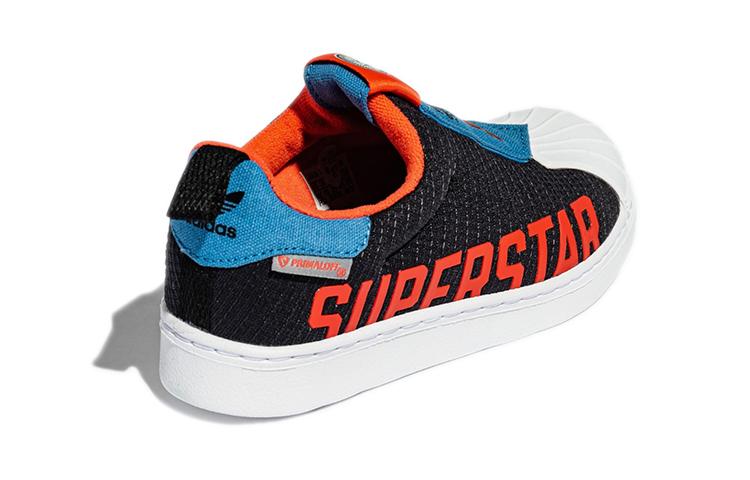 Adidas Originals Superstar Collection 360 X C Comfortable Low top Kids' Skateboarding Shoes Black Orange Q46510